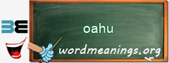 WordMeaning blackboard for oahu